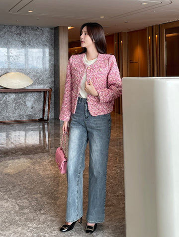 Supe Cotton Wide Banding Denim Pants